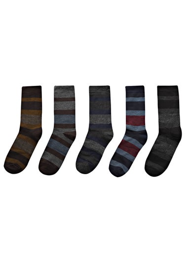 Mad Man Multi-Coloured Striped Socks Boxed