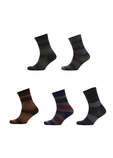 Mad Man Multi-Coloured Striped Socks Boxed
