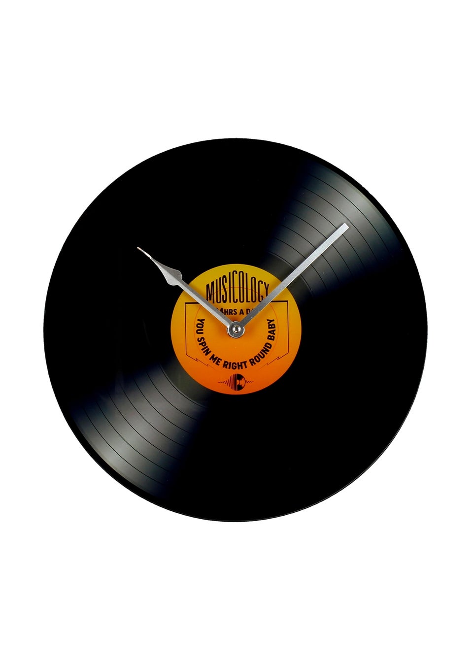 Harvey Makin Black Glass Wall Clock Record