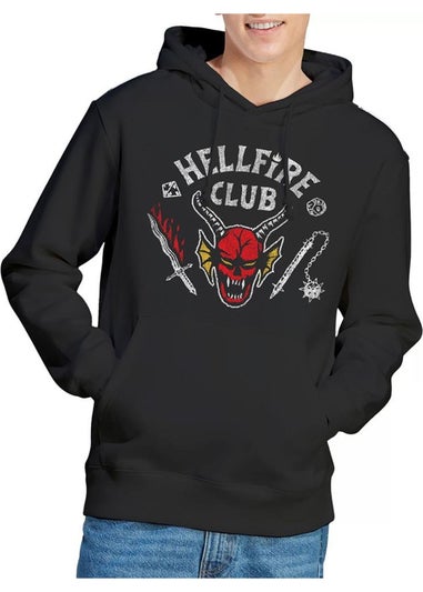 Stranger Things Black 5 Hellfire Club Inverted Hoodie