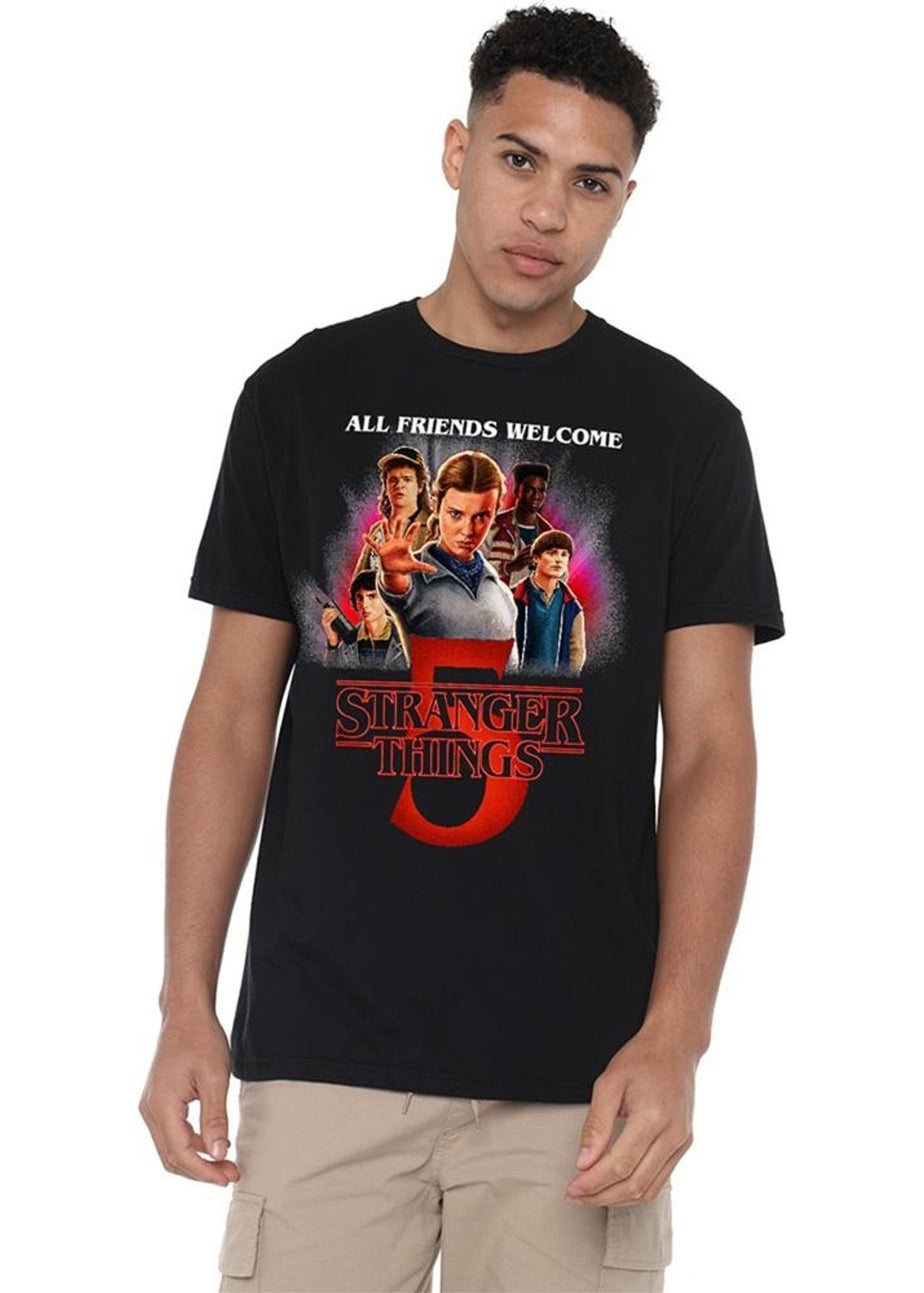 Stranger Things Black 5 Poster T-Shirt
