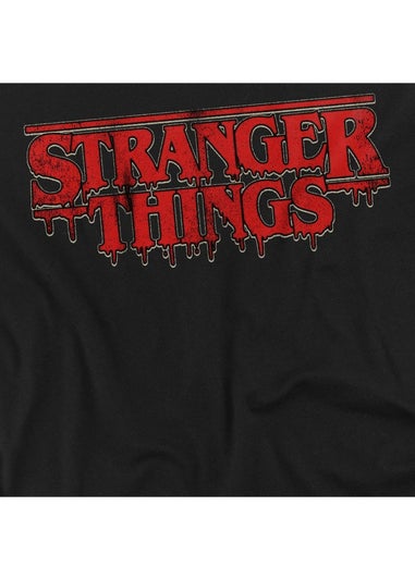 Stranger Things Black 5 Dripping Logo T-Shirt