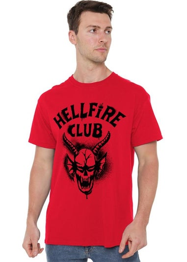 Stranger Things Red 5 Hellfire Spray Logo T-Shirt