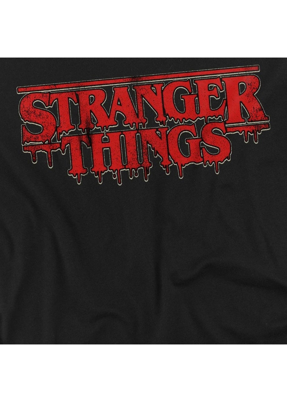 Stranger Things Black 5 Dripping Logo Long-Sleeved T-Shirt