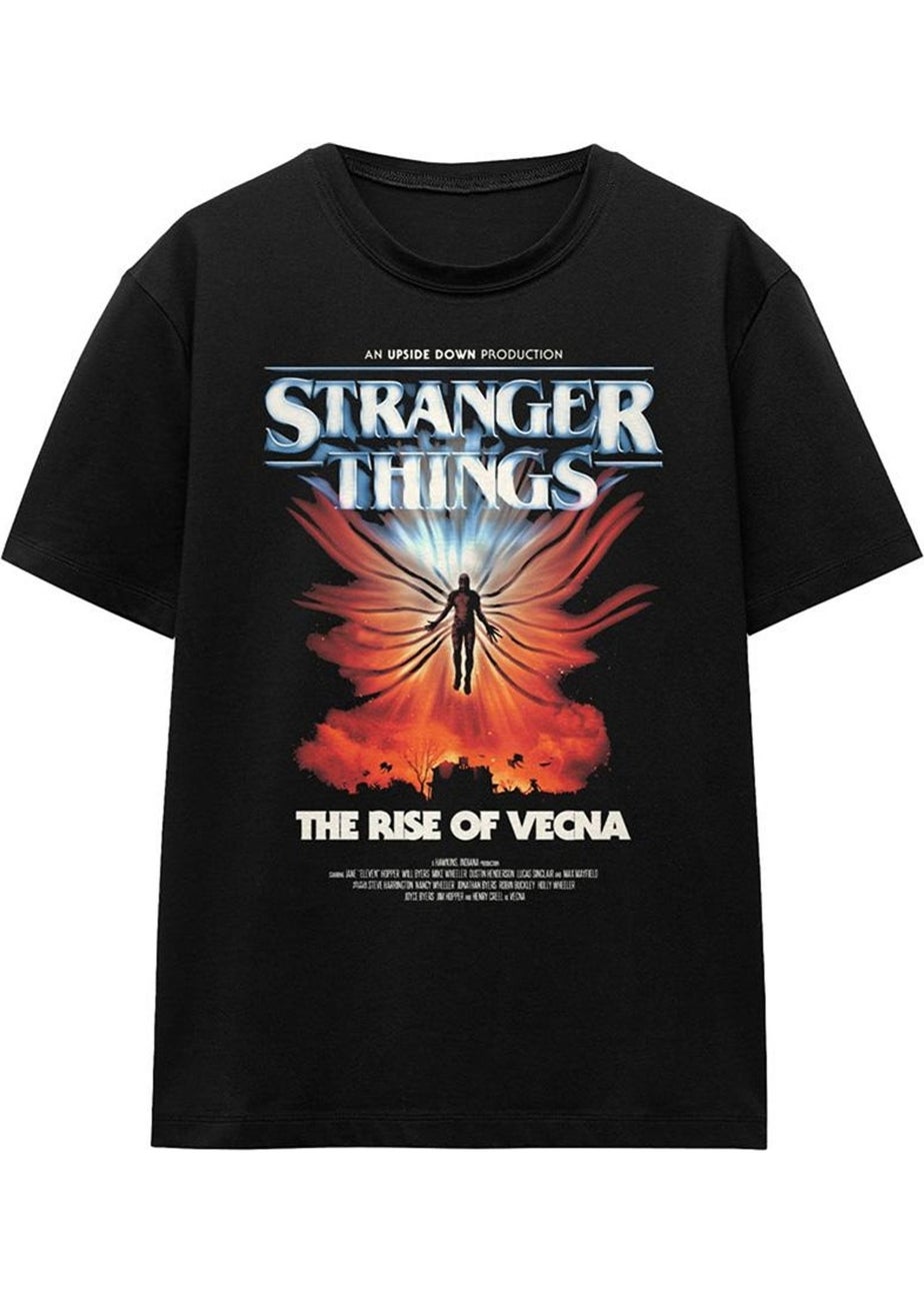 Stranger Things Black 5 Rise Of Vecna Poster T-Shirt