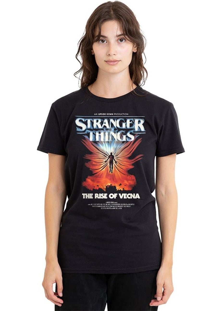 Stranger Things Black 5 Rise Of Vecna Poster T-Shirt