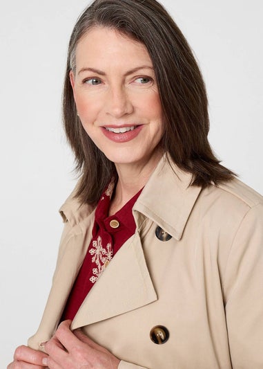 Izabel London Beige Relaxed Double-Breasted Trench Coat