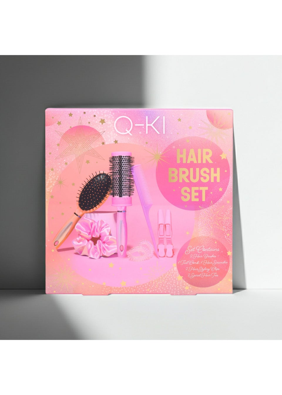Q-Ki Christmas Hair Brush Gift Set 7PC