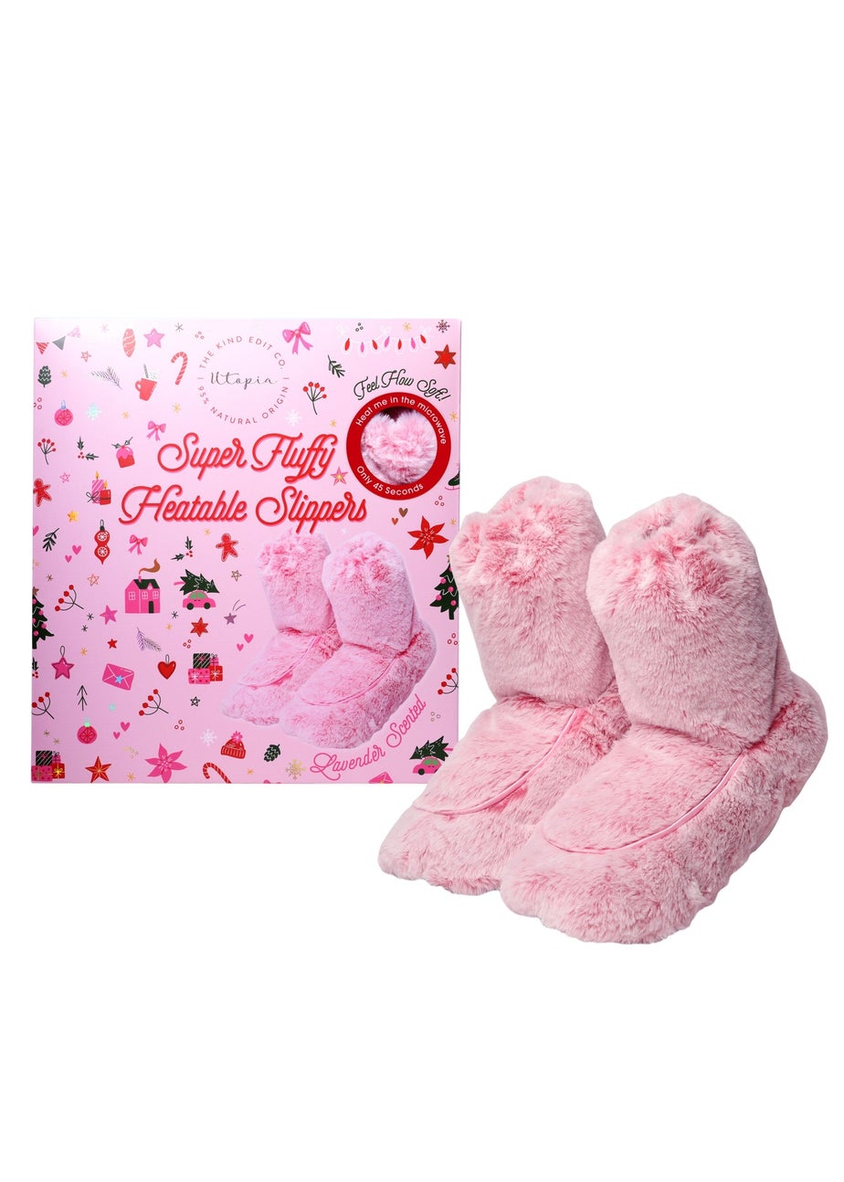 Kind Edit Co Utopia Super Fluffy Heatable Slippers Lavender Scented