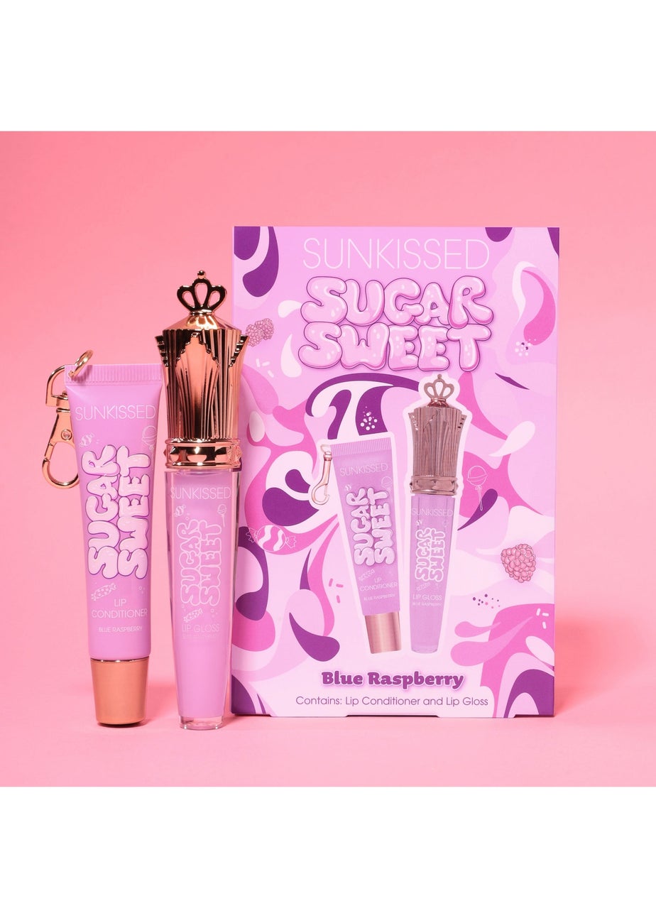 Sunkissed Sugar Sweet Pink Lip Conditioner & Lip Gloss Duo Blue Raspberry