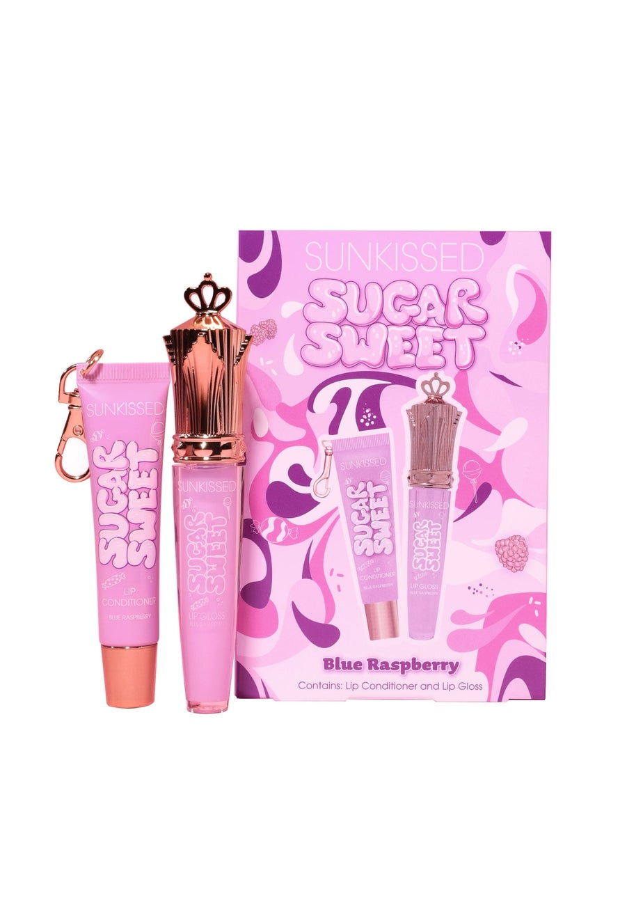 Sunkissed Sugar Sweet Pink Lip Conditioner & Lip Gloss Duo Blue Raspberry