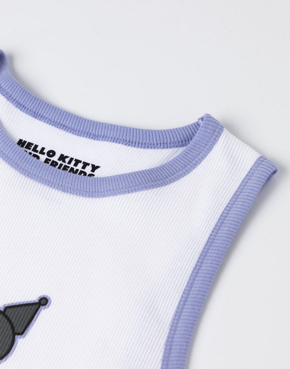 Vanilla Underground Hello Kitty Kuromi Adults Vest & Shorts Purple PJs