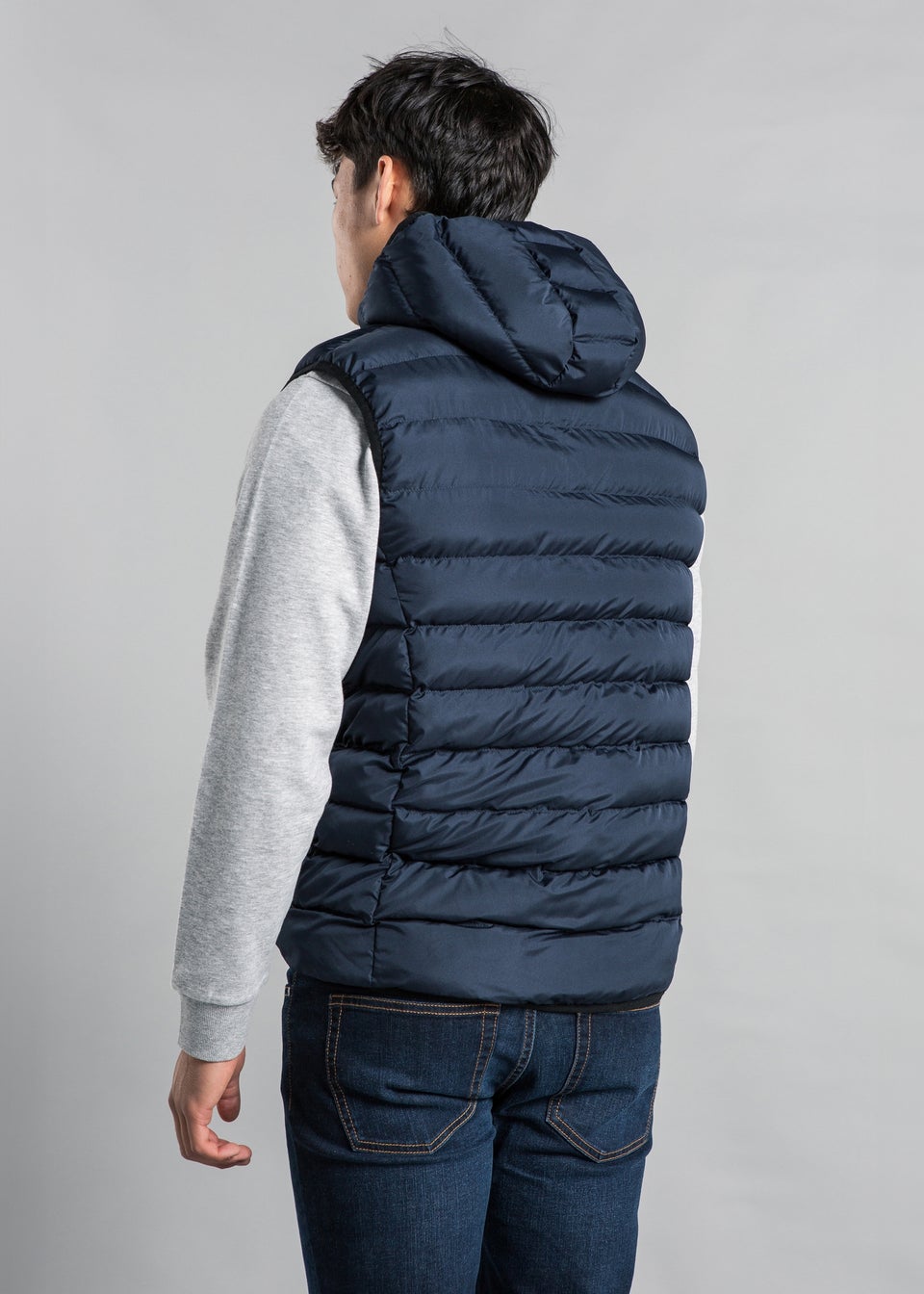 Tokyo Laundry Navy Hooded Padded Zip-Up Gilet