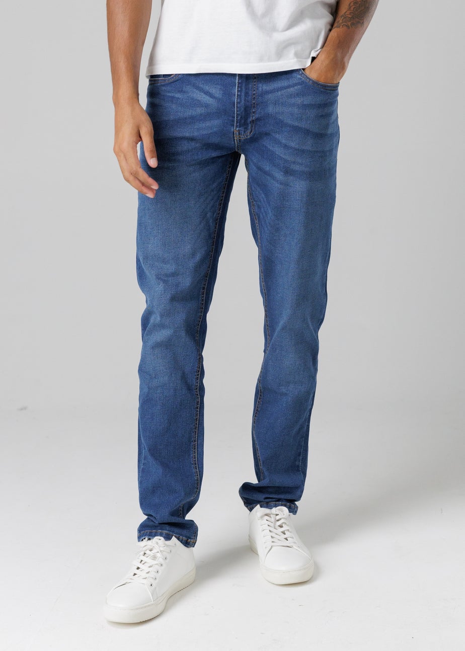 Tokyo Laundry Blue Slim Fit Cotton Blend Jeans