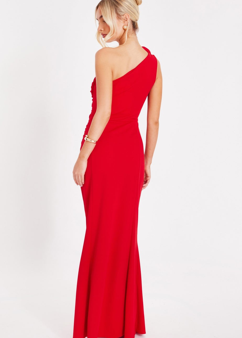 Quiz Red Corsage Maxi Dress