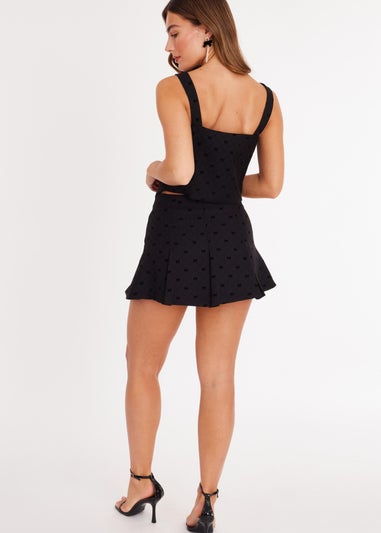 Quiz Black Bow Detail Mini Skirt