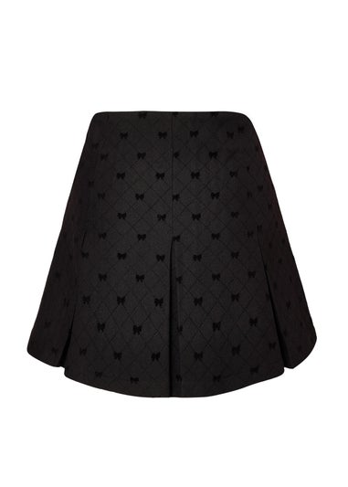 Quiz Black Bow Detail Mini Skirt