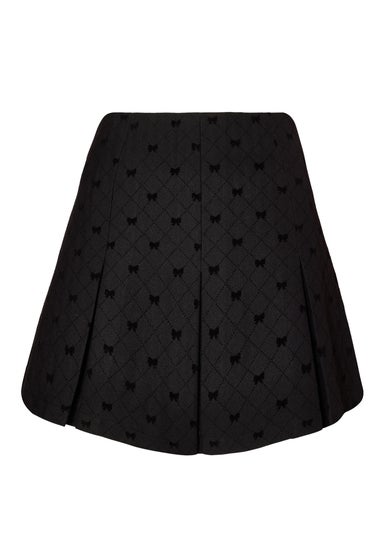 Quiz Black Bow Detail Mini Skirt