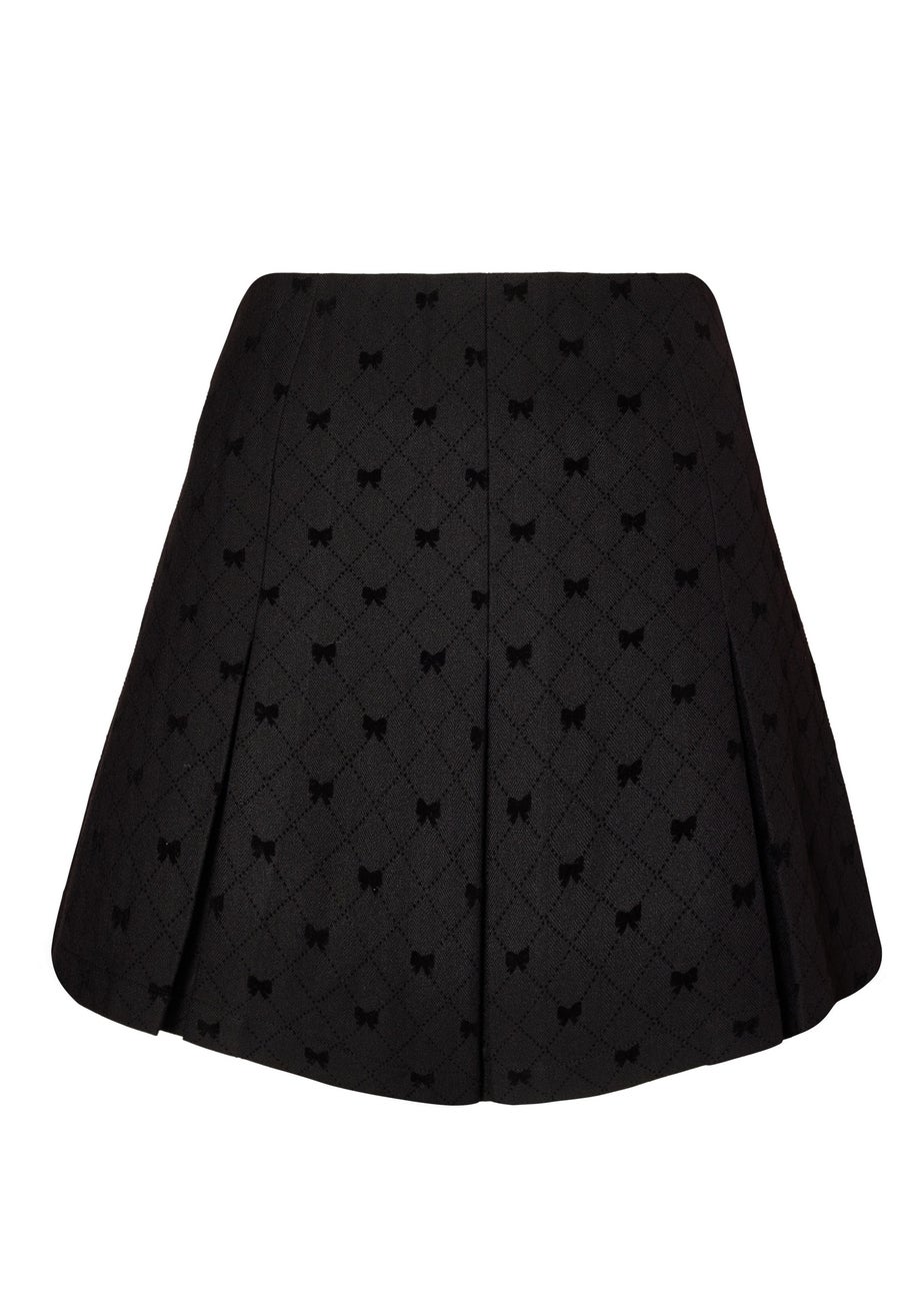 Quiz Black Bow Detail Mini Skirt