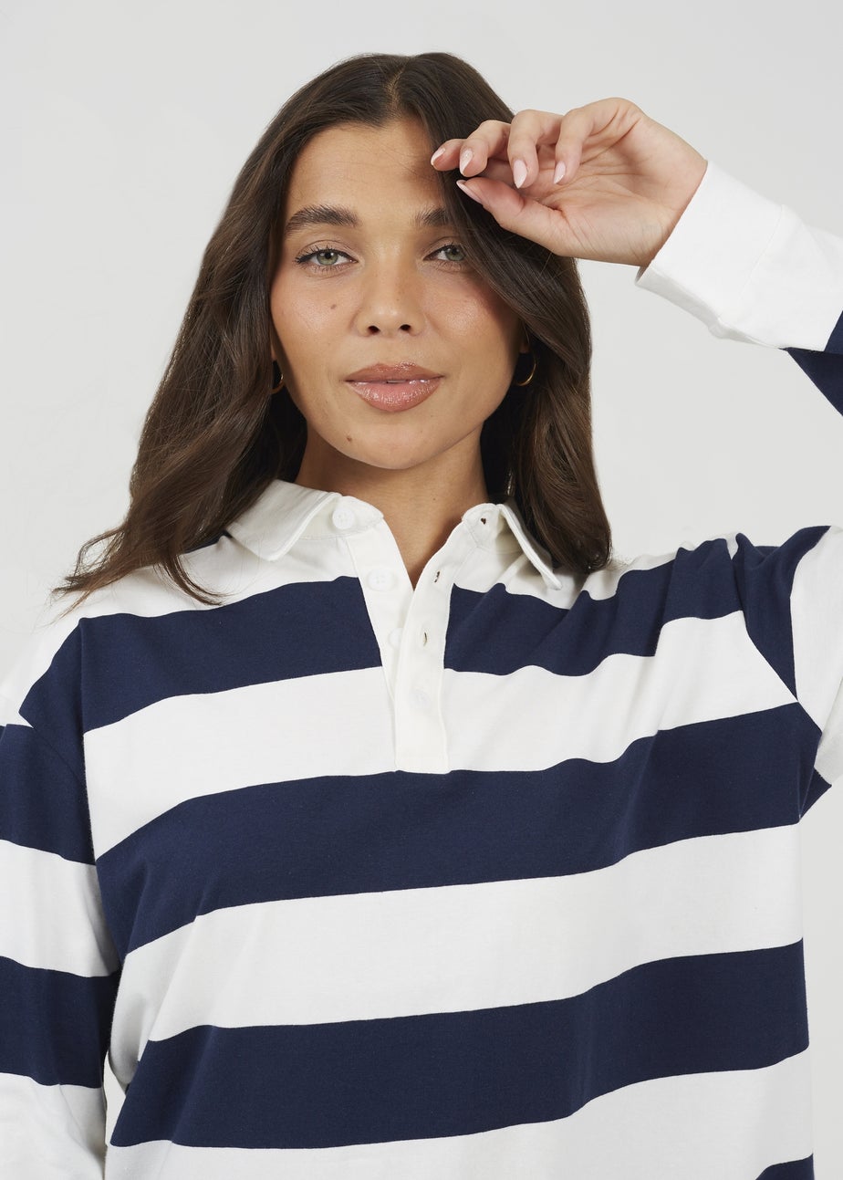 Brave Soul Navy Striped Ruby Top