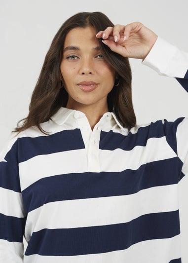 Brave Soul Navy Striped Ruby Top