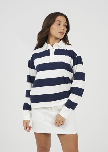 Brave Soul Navy Striped Ruby Top