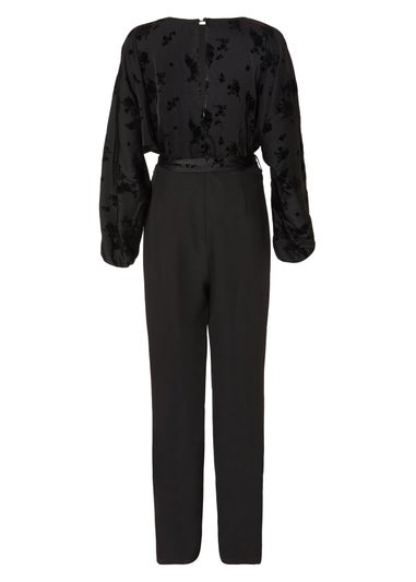 Quiz Black Floral Bodice Jumpsuit