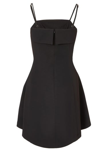 Quiz Black Embellished Skater Dress