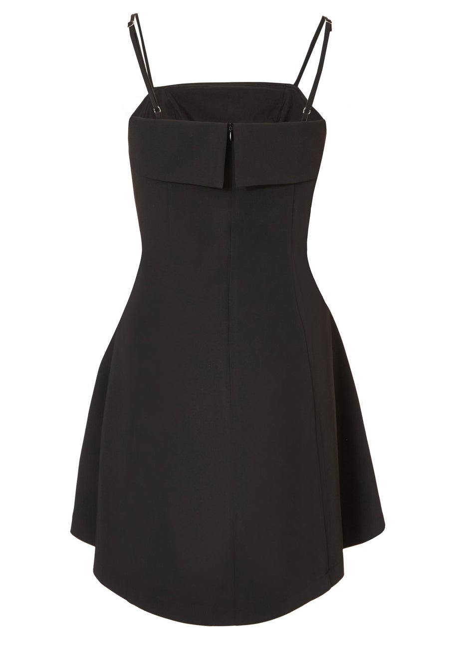Quiz Black Embellished Skater Dress