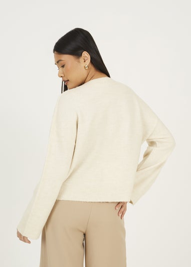 Brave Soul Stone Floral Embroidery V-Neck Cardigan