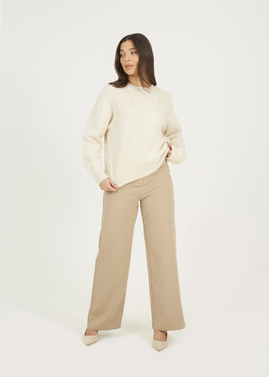 Brave Soul Stone Floral Embroidery Jumper