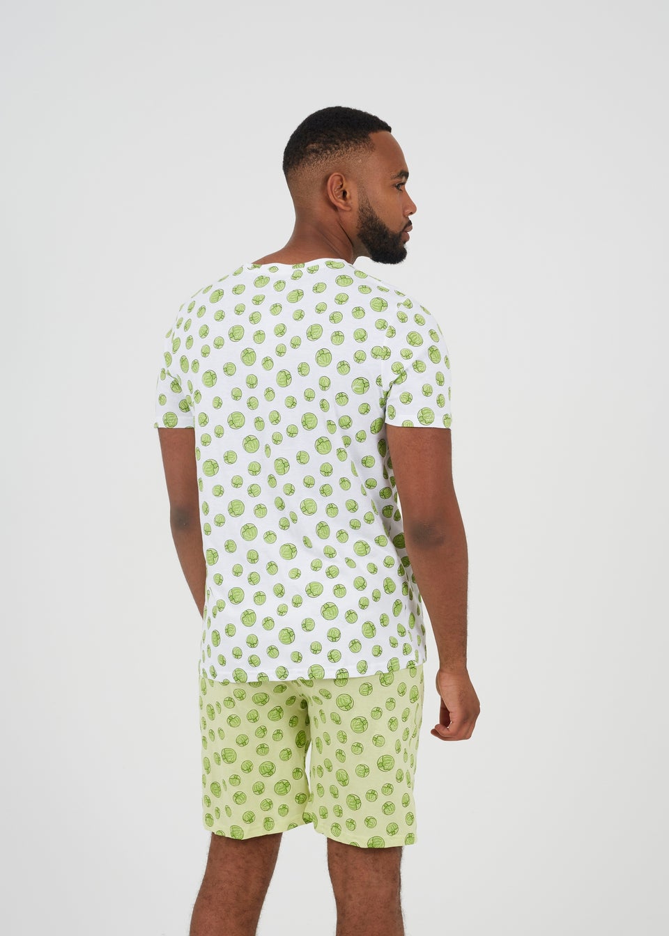 Brave Soul Green Festive Sprout Print Pyjama Set