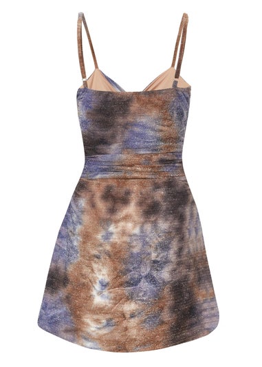 Quiz Multi Glitter Knot Front Mini Dress