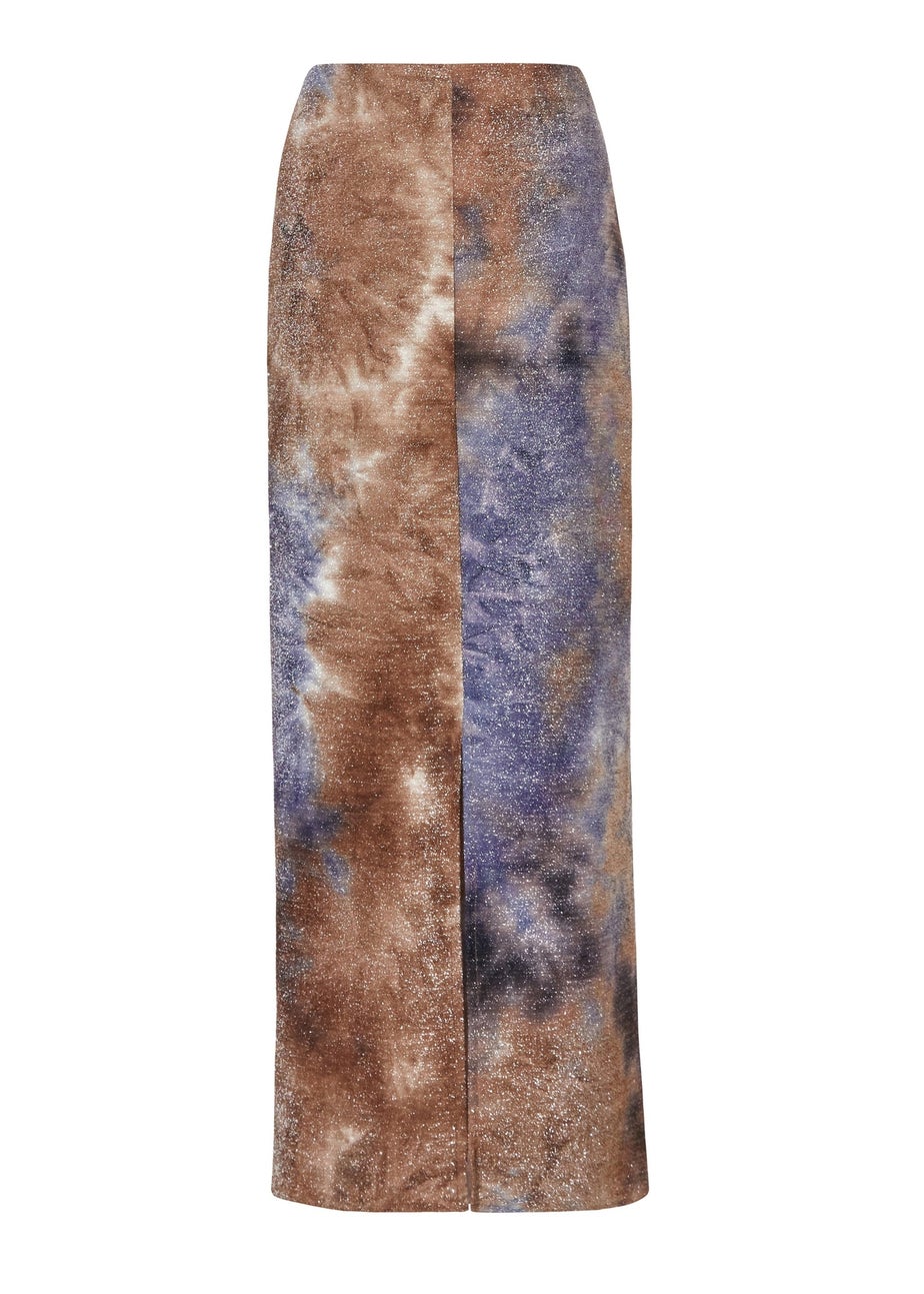 Quiz Multi Glitter Printed Maxi Skirt