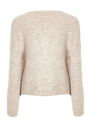 Quiz Stone Sequin Bow Jumper