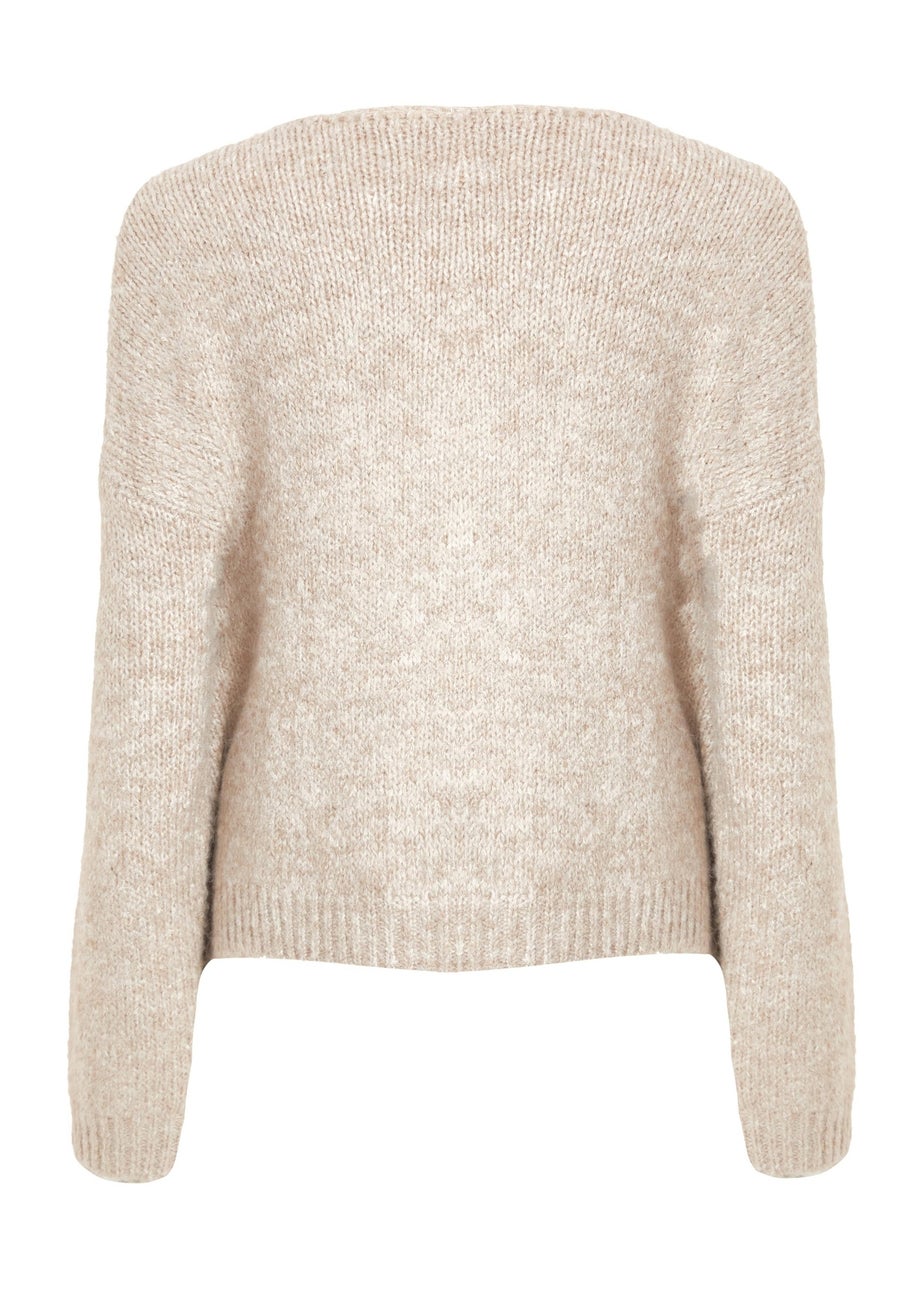 Quiz Stone Sequin Bow Jumper