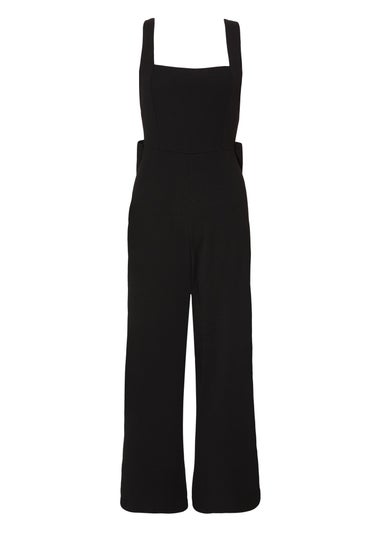 Quiz Black Petite Bow Back Jumpsuit