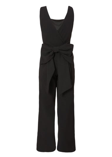 Quiz Black Petite Bow Back Jumpsuit