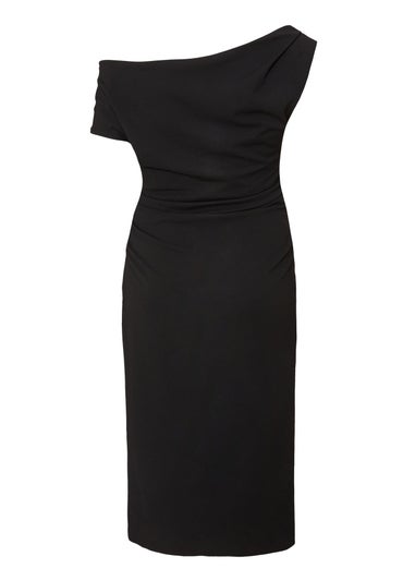 Quiz Black Drop Shoulder Midi Dress