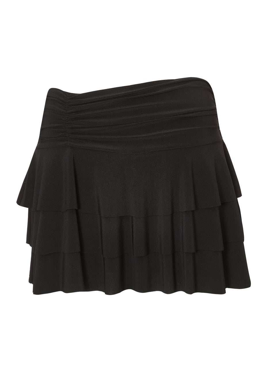 Quiz Black Ruffle Tiered Skort