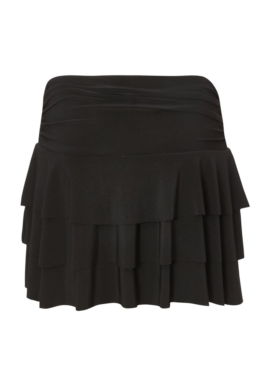 Quiz Black Ruffle Tiered Skort