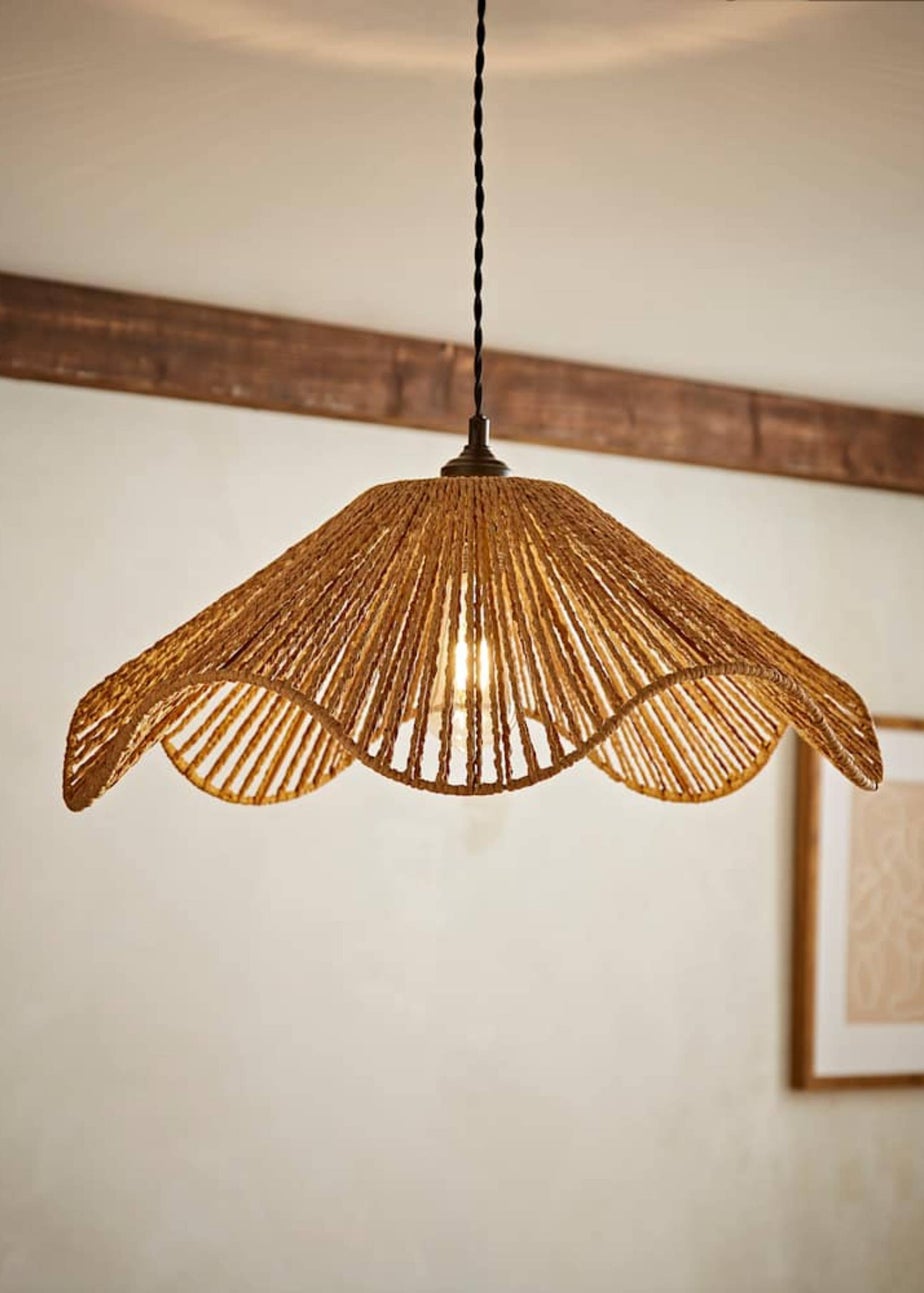 ValueLights Farai Natural  Wave Easy Fit Ceiling Light Shade