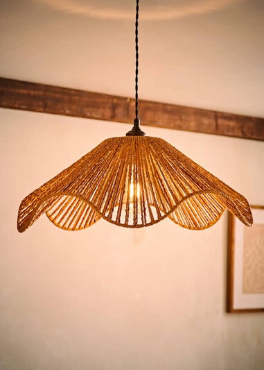 ValueLights Farai Natural Wave Easy Fit Ceiling Light Shade
