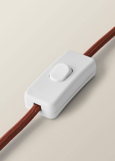 ValueLights Gourdette Burnt Orange Glazed Table Lamp