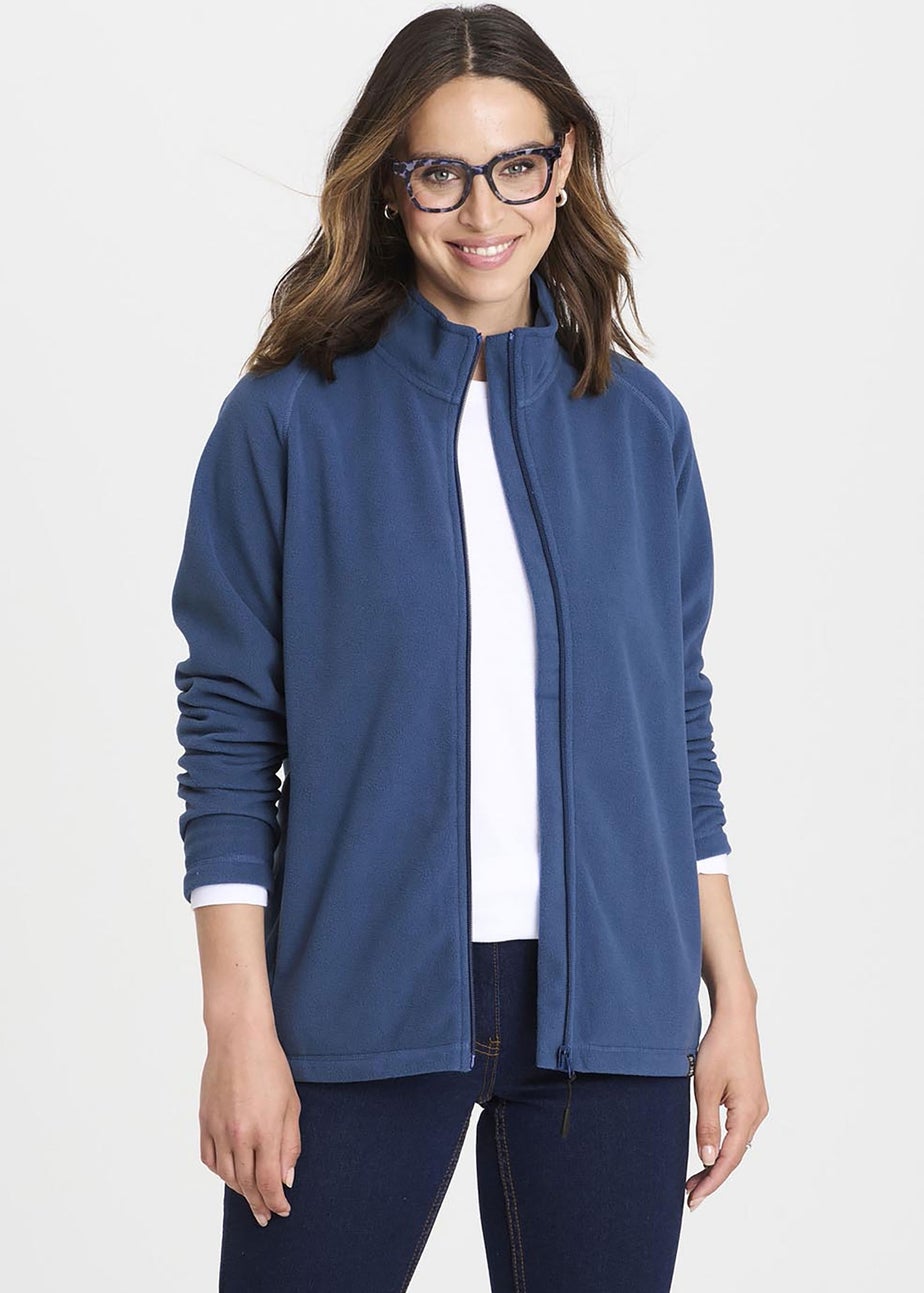 Cotton Traders Petrol Recycled Microfleece Jacket