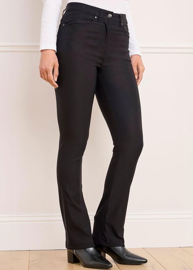 Cotton Traders Black Super-Stretchy Bootcut Trousers