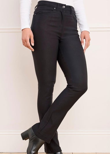 Cotton Traders Black Super-Stretchy Bootcut Trousers