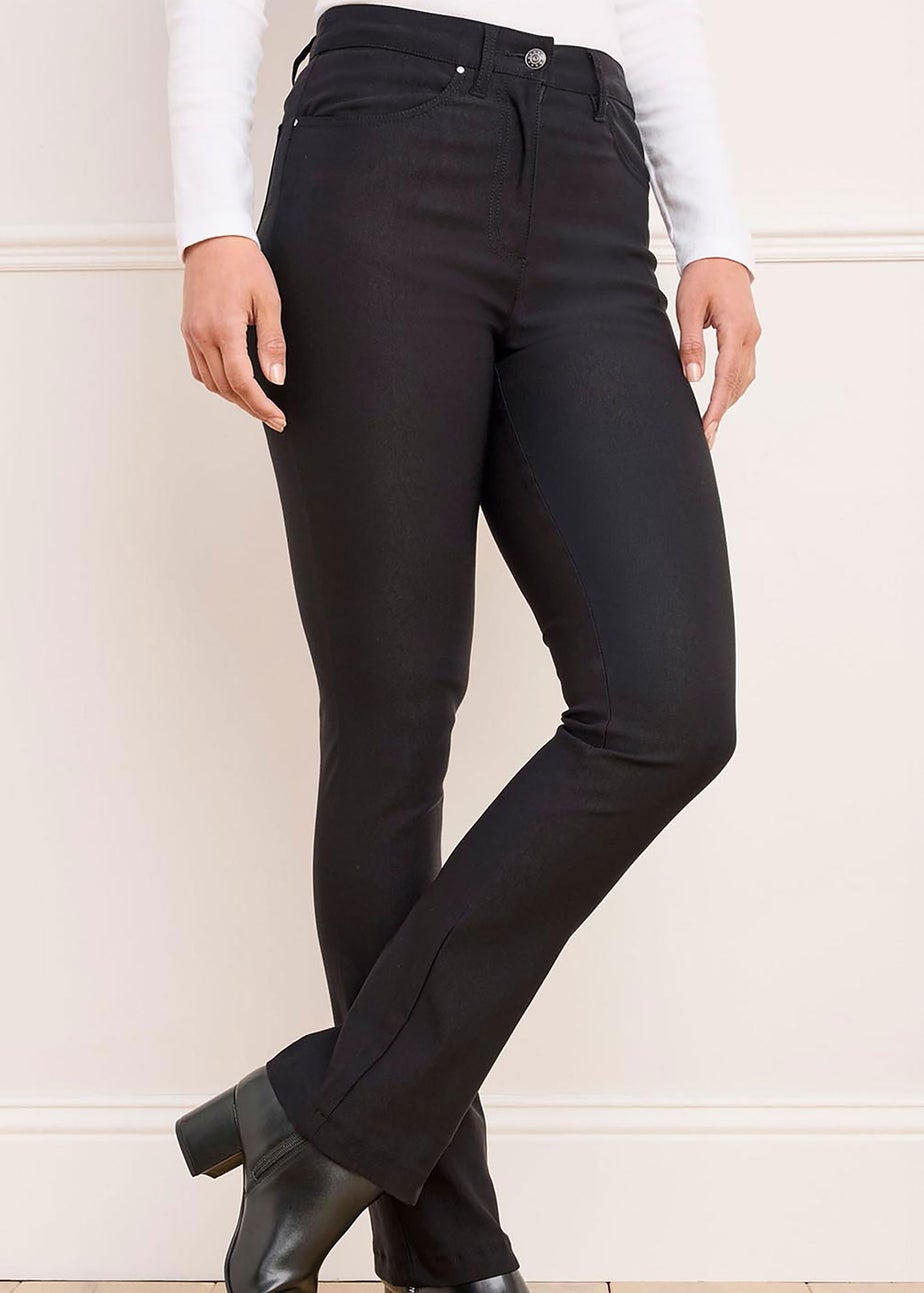 Cotton Traders Black Super-Stretchy Bootcut Trousers