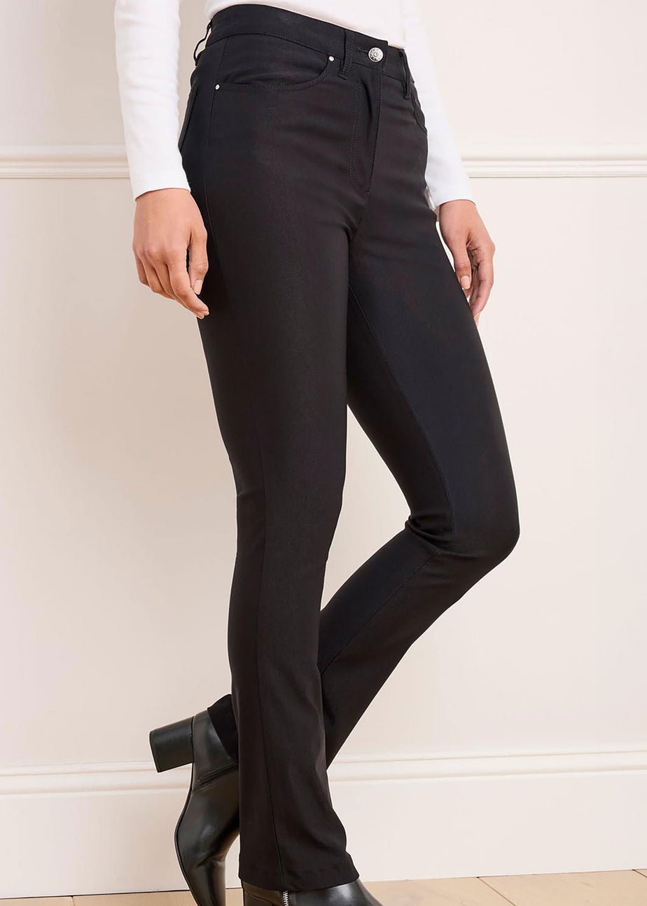 Cotton Traders Black Super-Stretchy Bootcut Trousers