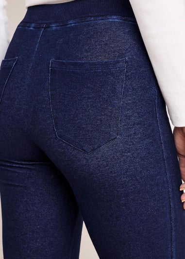 Cotton Traders Pale Blue Premium Pull On Jersey Denim Trousers